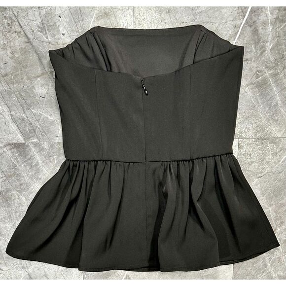 French Connection Strapless Black Peplum Top – Size 0 – NWT - Picture 9 of 9